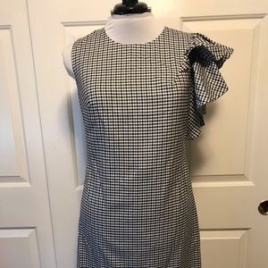 NWT Banana Republic Plaid One-Shoulder Dress